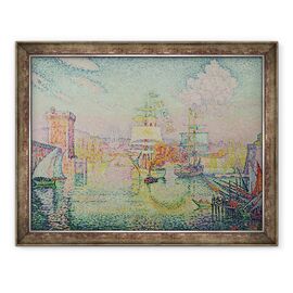 Tablou inramat - Paul Signac - Intrarea in portul Marsilia - - Roveli
