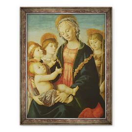 Tablou inramat - Sandro Botticelli - Fecioara si Pruncul cu doi ingeri si Sfantul Ioan Botezatorul - - Roveli