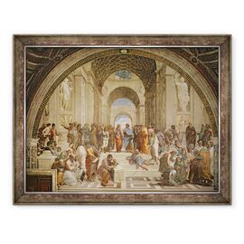 Tablou inramat - Raphael - scoala din Atena, de la Stanza della Segnatura - - Roveli