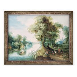 Tablou inramat - Jan Brueghel the Elder - Peisaj cu rau I - - Roveli