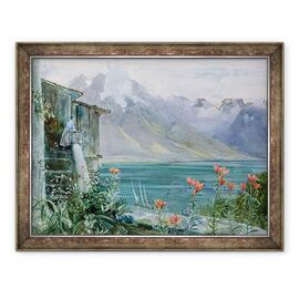 Tablou inramat - John William Inchbold - Ferritet, Lake Geneva - - Roveli