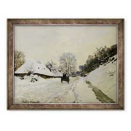 Tablou inramat - Claude Monet - Cosul, sau Drumul sub zapada la Honfleur - - Roveli