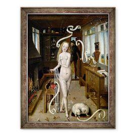 Tablou inramat - Scoala germana - Farmecul dragostei - - Roveli