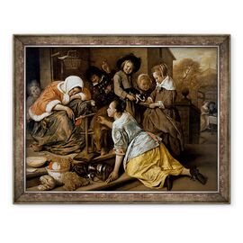 Tablou inramat - Jan Havicksz Steen - Efectele necumpatarii - - Roveli
