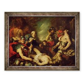 Tablou inramat - Francesco Guardi - Alexandru cel Mare inaintea cadavrului lui Darius III, 330 i.Hr. - - Roveli