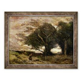 Tablou inramat - Jean Baptiste Camille Corot - Rafala de vant - - Roveli