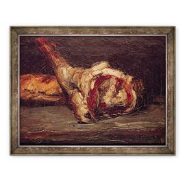 Tablou inramat - Paul Cezanne - Natura moarta a unui picior de oaie si paine - - Roveli