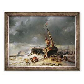 Tablou inramat - Louis Eugene Gabriel Isabey - Mareea scazuta - - Roveli