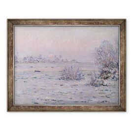 Tablou inramat - Claude Monet - Peisaj cu zapada la Amurg - - Roveli