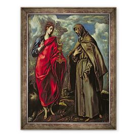 Tablou inramat - El Greco - Sfantul Ioan Evanghelistul si Sfantul Francisc - - Roveli