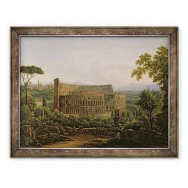 Tablou inramat - Fedor Mikhailovich Matveev - Vedere spre Colosseum din Dealul Palatin, Roma - - Roveli