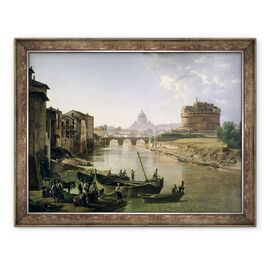 Tablou inramat - Silvestr Fedosievich Shchedrin - Noua Roma cu Castelul SantAngelo - - Roveli