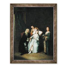 Tablou inramat - Pietro Longhi - Femeia bolnava - - Roveli