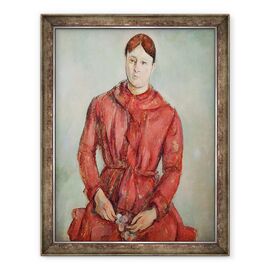 Tablou inramat - Paul Cezanne - Portretul doamnei Cezanne intr-o rochie rosie - - Roveli