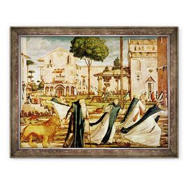 Tablou inramat - Vittore Carpaccio - Sfantul Ierome si Leul in Manastire - - Roveli