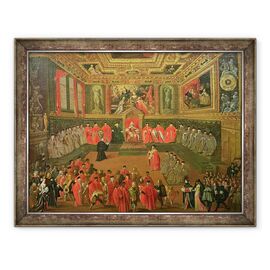 Tablou inramat - Joseph Heintz - Audienta cu Dogele la Colegiul Palatului Ducale - - Roveli