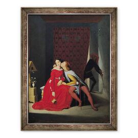 Tablou inramat - Jean Auguste Dominique Ingres - Gianciotto descopera Paolo si Francesca - - Roveli