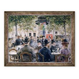 Tablou inramat - Louis Anet Sabatier - Cafe Scene in Paris - - Roveli