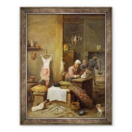 Tablou inramat - David Teniers the Younger - in bucatarie - - Roveli