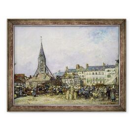 Tablou inramat - Johan-Barthold Jongkind - Piata de la Sainte-Catherine - - Roveli