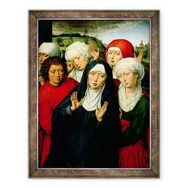 Tablou inramat - Hans Memling - Sfintele Femei si Sfantul Ioan, panoul din dreapta al Depozitiei Diptych - - Roveli