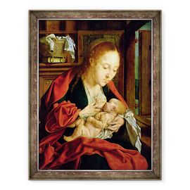 Tablou inramat - Marinus van Reymerswaele - Madonna Hranirea copilului Hristos - - Roveli