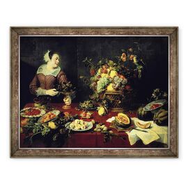 Tablou inramat - Frans Snyders - Castronul cu fructe - - Roveli