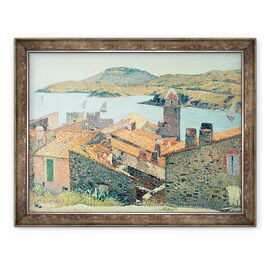 Tablou inramat - Henri Martin - Acoperisuri rosii la Collioure - - Roveli