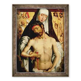 Tablou inramat - Hans Memling - Omul de durere in bratele Fecioarei - - Roveli