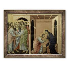 Tablou inramat - Duccio di Buoninsegna - Maesta, Fecioara isi ia ramas bun de la Sfantul Ioan - - Roveli