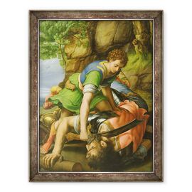 Tablou inramat - Michiel I Coxie - David decapitand Goliat - - Roveli