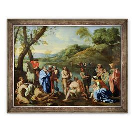 Tablou inramat - Nicolas Poussin - Sfantul Ioan Botezul Poporului - - Roveli