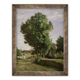 Tablou inramat - Jean Baptiste Camille Corot - La marginea unui sat langa Beauvais - - Roveli