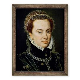 Tablou inramat - Adriaen Thomasz Key - Margareta de Parma 1522-86, regent al tarilor de Jos, fiica nelegitima a imparatului Carol al V-lea 1500-58 - - Roveli