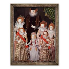 Tablou inramat - scoala engleza - Grupul Tasburgh, Lettice Cressy, Lady Tasburgh din Bodney, Norfolk si copiii ei - - Roveli