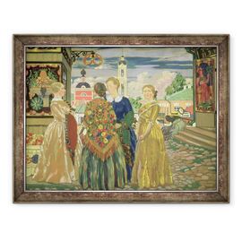 Tablou inramat - Boris Mikhailovich Kustodiev - Negustor Femei - - Roveli