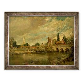 Tablou inramat - John Constable - Podul Harnham si Catedrala Salisbury - - Roveli