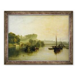 Tablou inramat - Joseph Mallord William Turner - Petworth, Sussex, Sediul Contelui de Egremont, Dimineata roua - - Roveli