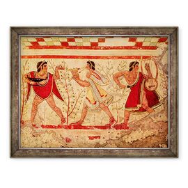 Tablou inramat - Etruscan - Muzicieni etrusci - - Roveli