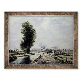 Tablou inramat - Johan-Barthold Jongkind - Canal de lOurcq langa Pantin - - Roveli
