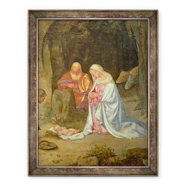 Tablou inramat - Giorgio Giorgione - Adorarea Pastorilor, detaliu al Sfintei Familii - - Roveli
