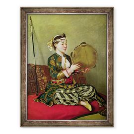 Tablou inramat - Jean-Etienne Liotard - Femeie turca cu o tamburina - - Roveli