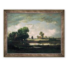 Tablou inramat - Pierre Etienne Theodore Rousseau - Piscina cu un cer furtunos - - Roveli