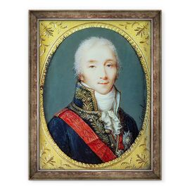 Tablou inramat - Jean Baptiste Sambat - Miniatura lui Iosif Fouche 1759-1820 Duce de Otranto - - Roveli