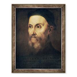 Tablou inramat - Titian - Portretul lui John Calvin 1509-64 - - Roveli