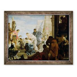 Tablou inramat - Sebastien Bourdon - intalnirea lui Anthony si Cleopatra - - Roveli