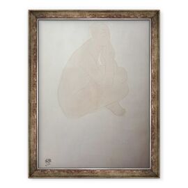 Tablou inramat - Auguste Rodin - Femeie sezand cu Legged - - Roveli
