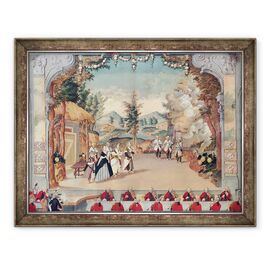 Tablou inramat - Pietro Travaglia - Joseph Haydn 1732-1809 la primul spectacol al operei sale LIncontro Improvviso in teatrul Esterhazy - - Roveli