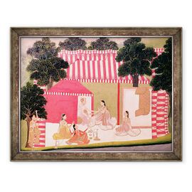 Tablou inramat - Scoala Mughal - Un print si haremul sau - - Roveli