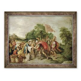 Tablou inramat - Frans II Francken - intalnirea lui Avraam si a lui Melchizedek - - Roveli